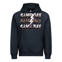 Navy game day game day volleyball lightning bolt Urban Hoodie - Zillion Design Studio