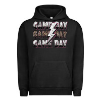 Pigment Black game day game day volleyball lightning bolt Urban Hoodie - Zillion Design Studio
