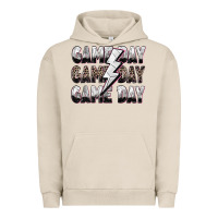 Pigment French Oak game day game day volleyball lightning bolt Urban Hoodie - Zillion Design Studio