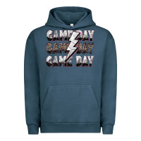 Pigment Midnight Navy game day game day volleyball lightning bolt Urban Hoodie - Zillion Design Studio