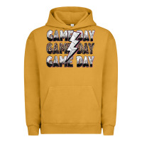 Pigment Peanut Butter game day game day volleyball lightning bolt Urban Hoodie - Zillion Design Studio