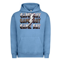 Pigment Pebble Blue game day game day volleyball lightning bolt Urban Hoodie - Zillion Design Studio