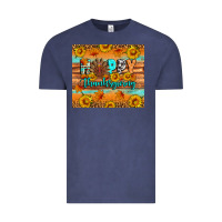 Vintage Denim Happy Thanksgiving Vintage Tee - Artiststas