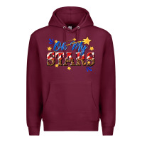 Burgundy oh my stars Premium Hoodie - texasbilliewilder