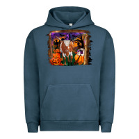 Pigment Midnight Navy longhorn cow halloween Urban Hoodie - RanaPortraitStore