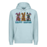 Blue Mist easter western bunnys happy easter Premium Hoodie - RanaPortraitStore