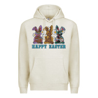 Oatmeal Heather easter western bunnys happy easter Premium Hoodie - RanaPortraitStore