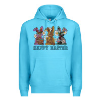Ocean Blue easter western bunnys happy easter Premium Hoodie - RanaPortraitStore
