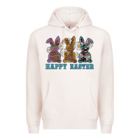 Pale Pink easter western bunnys happy easter Premium Hoodie - RanaPortraitStore