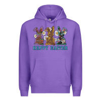 Purple easter western bunnys happy easter Premium Hoodie - RanaPortraitStore