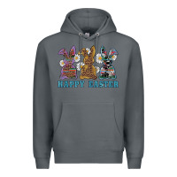 Rock easter western bunnys happy easter Premium Hoodie - RanaPortraitStore