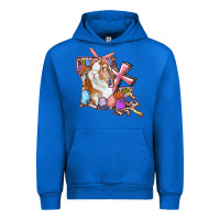 Cobalt Louisiana Map Easter Bunny And Cross Urban Hoodie - RanaPortraitStore