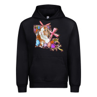 Foreset Green Louisiana Map Easter Bunny And Cross Urban Hoodie - RanaPortraitStore