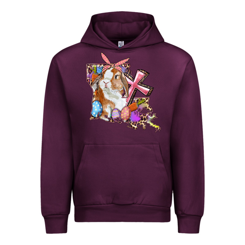 Louisiana Map Easter Bunny And Cross Urban Hoodie by RanaPortraitStore | Teevron