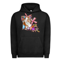 Pigment Black Louisiana Map Easter Bunny And Cross Urban Hoodie - RanaPortraitStore
