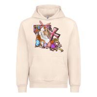 Sandshell Louisiana Map Easter Bunny And Cross Urban Hoodie - RanaPortraitStore