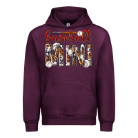 Mauve Wine baseball mini with leopard Urban Hoodie - texasbilliewilder