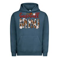 Pigment Midnight Navy baseball mini with leopard Urban Hoodie - texasbilliewilder