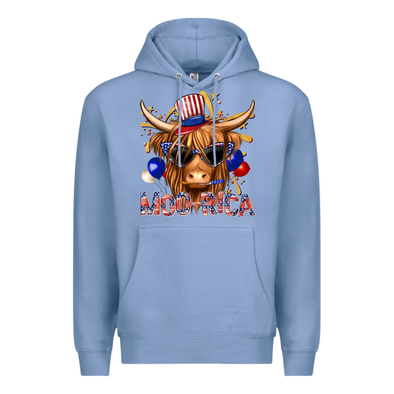 Moorica With Cow Billie Wilder Premium Hoodie by texasbilliewilder | Teevron