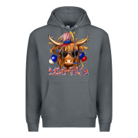 Rock moorica with cow billie wilder Premium Hoodie - texasbilliewilder