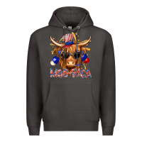 Smoke moorica with cow billie wilder Premium Hoodie - texasbilliewilder