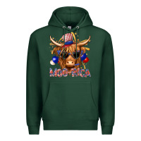 Sports Green moorica with cow billie wilder Premium Hoodie - texasbilliewilder