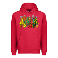 Cardinal christmas trees with softball Premium Hoodie - Zillion Design Studio