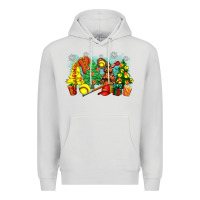 Dove Grey christmas trees with softball Premium Hoodie - Zillion Design Studio