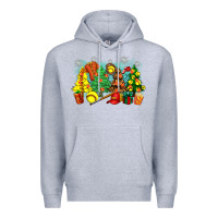 Heather Grey christmas trees with softball Premium Hoodie - Zillion Design Studio