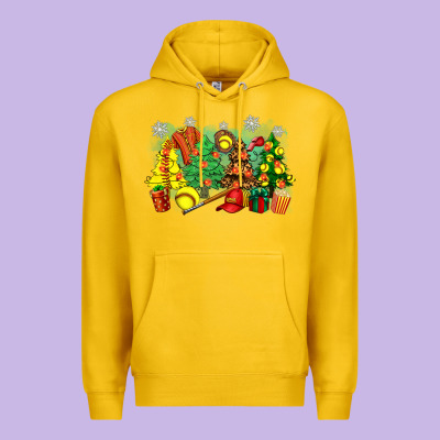 Christmas Trees With Softball Premium Hoodie Designed By Zillion Design Studio