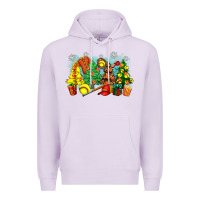 Lilac christmas trees with softball Premium Hoodie - Zillion Design Studio