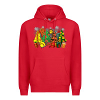 Red christmas trees with softball Premium Hoodie - Zillion Design Studio