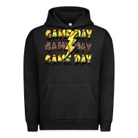 Pigment Black game day game day softball lightning bolt Urban Hoodie - Zillion Design Studio