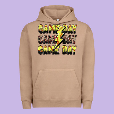 Urban Hoodie game day game day softball lightning bolt