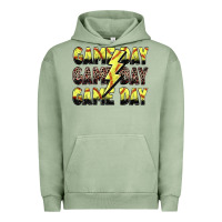 Pigment Oil Green game day game day softball lightning bolt Urban Hoodie - Zillion Design Studio