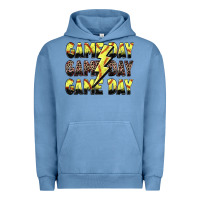 Pigment Pebble Blue game day game day softball lightning bolt Urban Hoodie - Zillion Design Studio