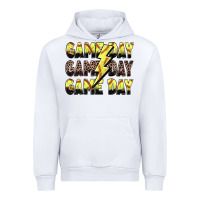 White game day game day softball lightning bolt Urban Hoodie - Zillion Design Studio