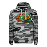 Slate Camo christmas trees with basketball Premium Hoodie - Zillion Design Studio