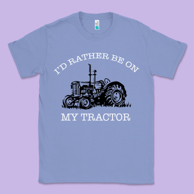 I'd Rather Be On My Tractor Classic Tee Designed By Bettercallsaul