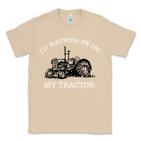 Mushroom I'D Rather Be On My Tractor Classic Tee - Bettercallsaul