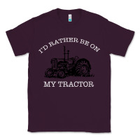 Plum I'D Rather Be On My Tractor Classic Tee - Bettercallsaul