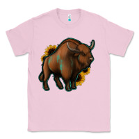 Bubblegum Pink Western  Bison Classic Tee - Jasminsmagicworld