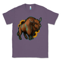 Lavender Western  Bison Classic Tee - Jasminsmagicworld