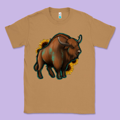 Western  Bison Classic Tee Designed By Jasminsmagicworld