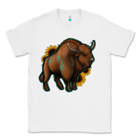 White Western  Bison Classic Tee - Jasminsmagicworld