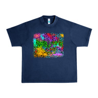 Navy colorful leopard background Urban Heavy Tee - RanaPortraitStore