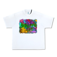 White colorful leopard background Urban Heavy Tee - RanaPortraitStore