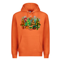 Carrot christmas trees with basketball Premium Hoodie - Zillion Design Studio