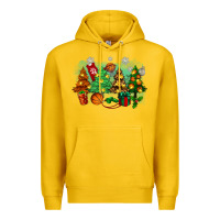 Lemon christmas trees with basketball Premium Hoodie - Zillion Design Studio