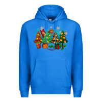 True Royal christmas trees with basketball Premium Hoodie - Zillion Design Studio